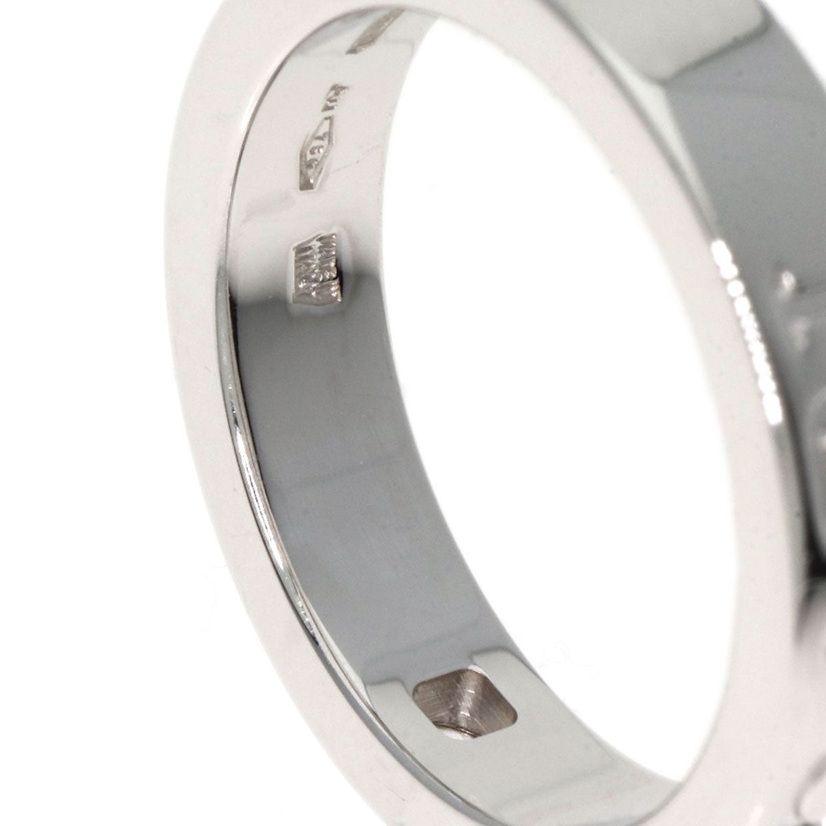 BVLGARI Double logo Diamond Ring K18 White Gold Ladies [Used]