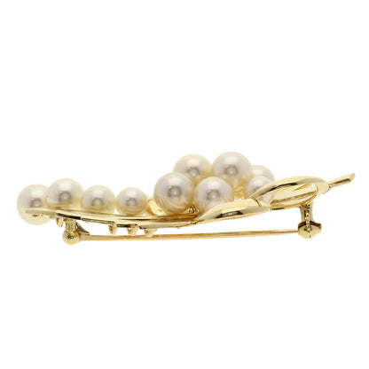 MIKIMOTO Pearl Pearl Brooch K14 Yellow Gold Ladies [Used]
