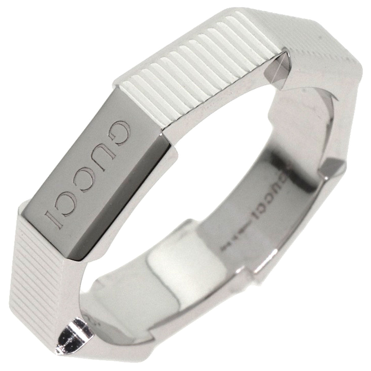 GUCCI Link to Love #12 Ring K18 White Gold Ladies [Used]