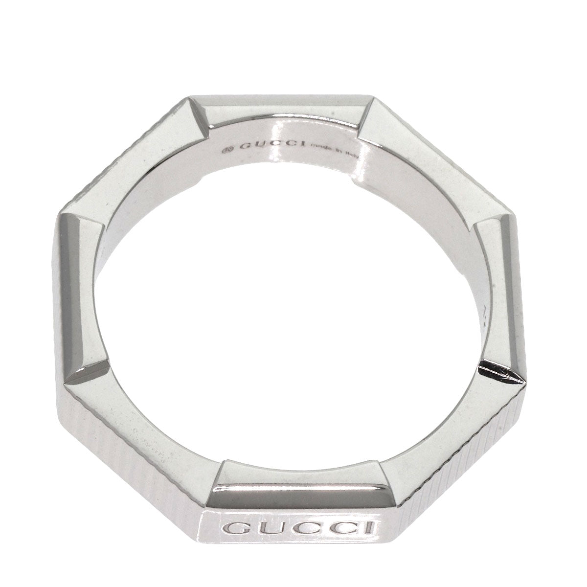 GUCCI Link to Love #12 Ring K18 White Gold Ladies [Used]