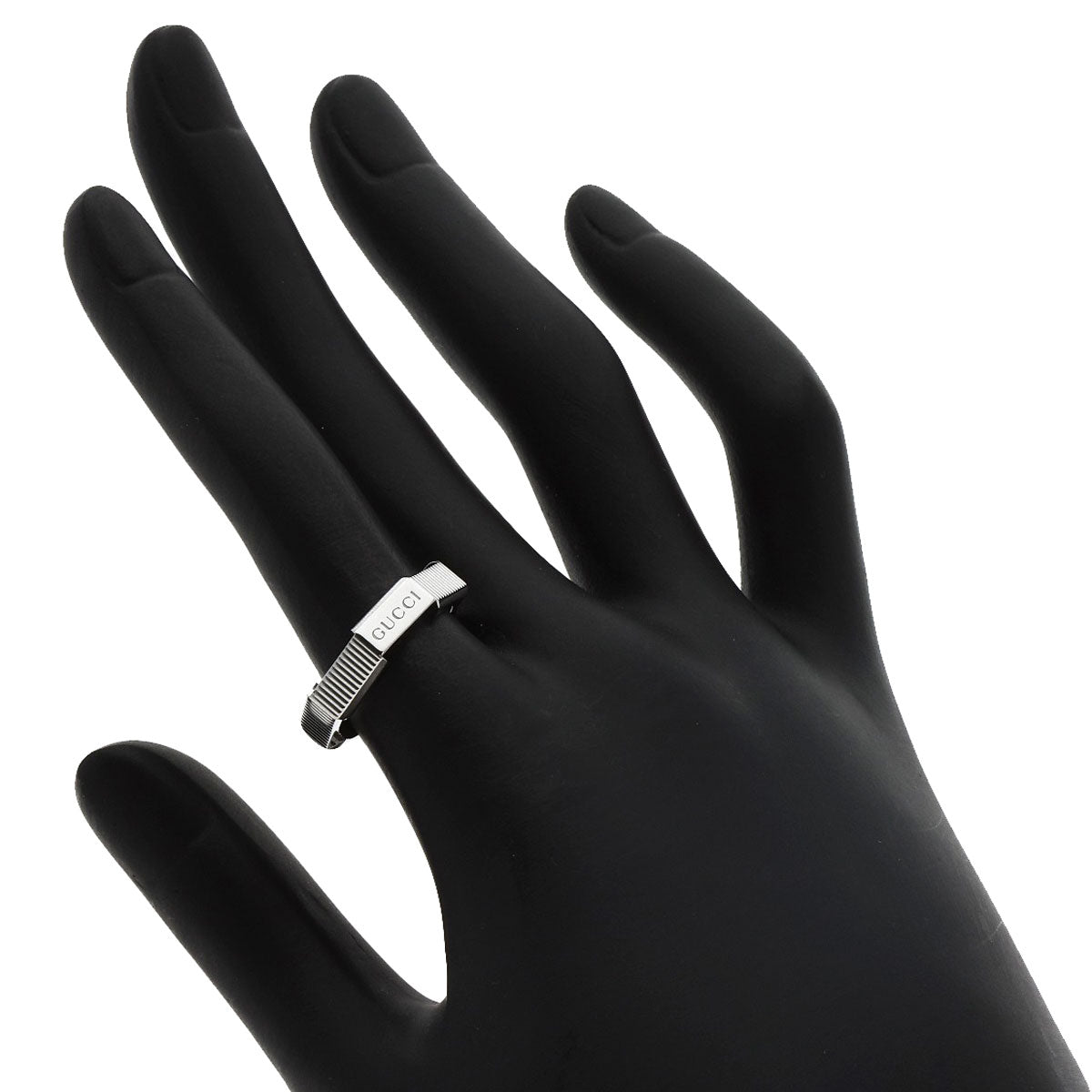 GUCCI Link to Love #12 Ring K18 White Gold Ladies [Used]