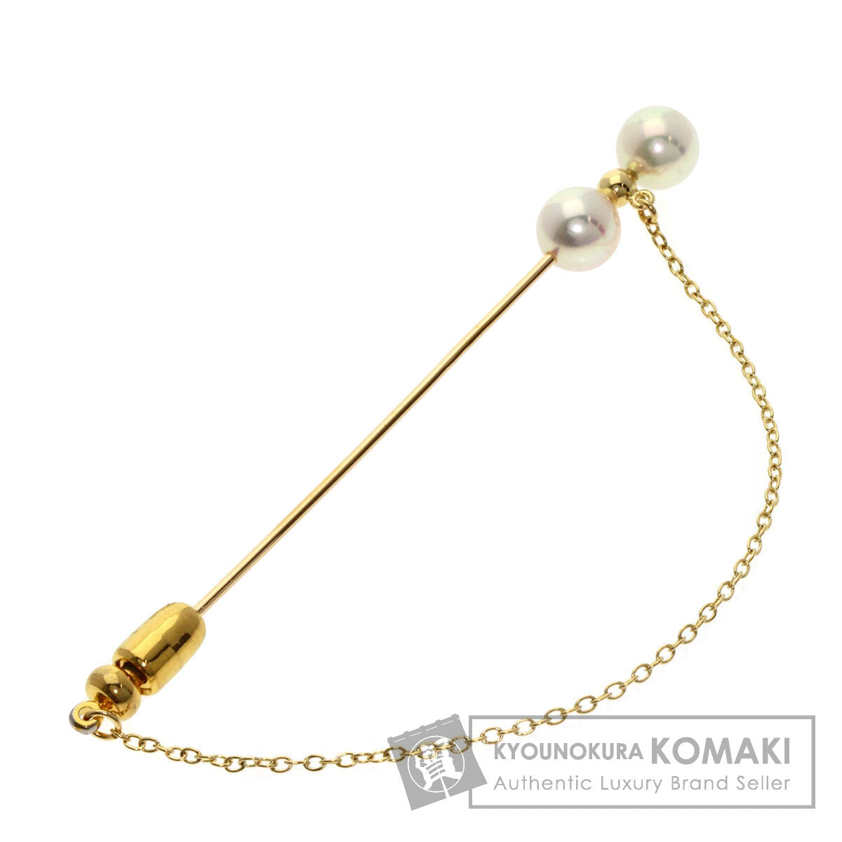 MIKIMOTO Pearl Pearl Pin Brooch Brooch K18 Yellow Gold Ladies [Used]