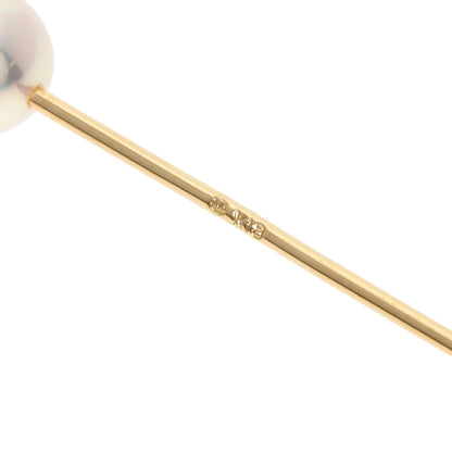 MIKIMOTO Pearl Pearl Pin Brooch Brooch K18 Yellow Gold Ladies [Used]