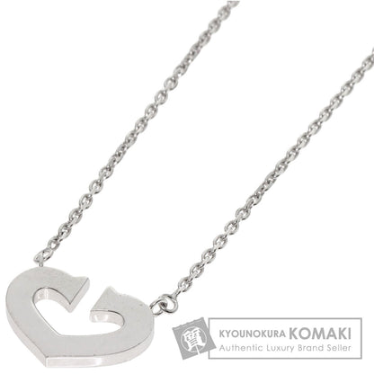 CARTIER C heart Necklace K18 White Gold Ladies [Used]