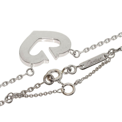 CARTIER C heart Necklace K18 White Gold Ladies [Used]