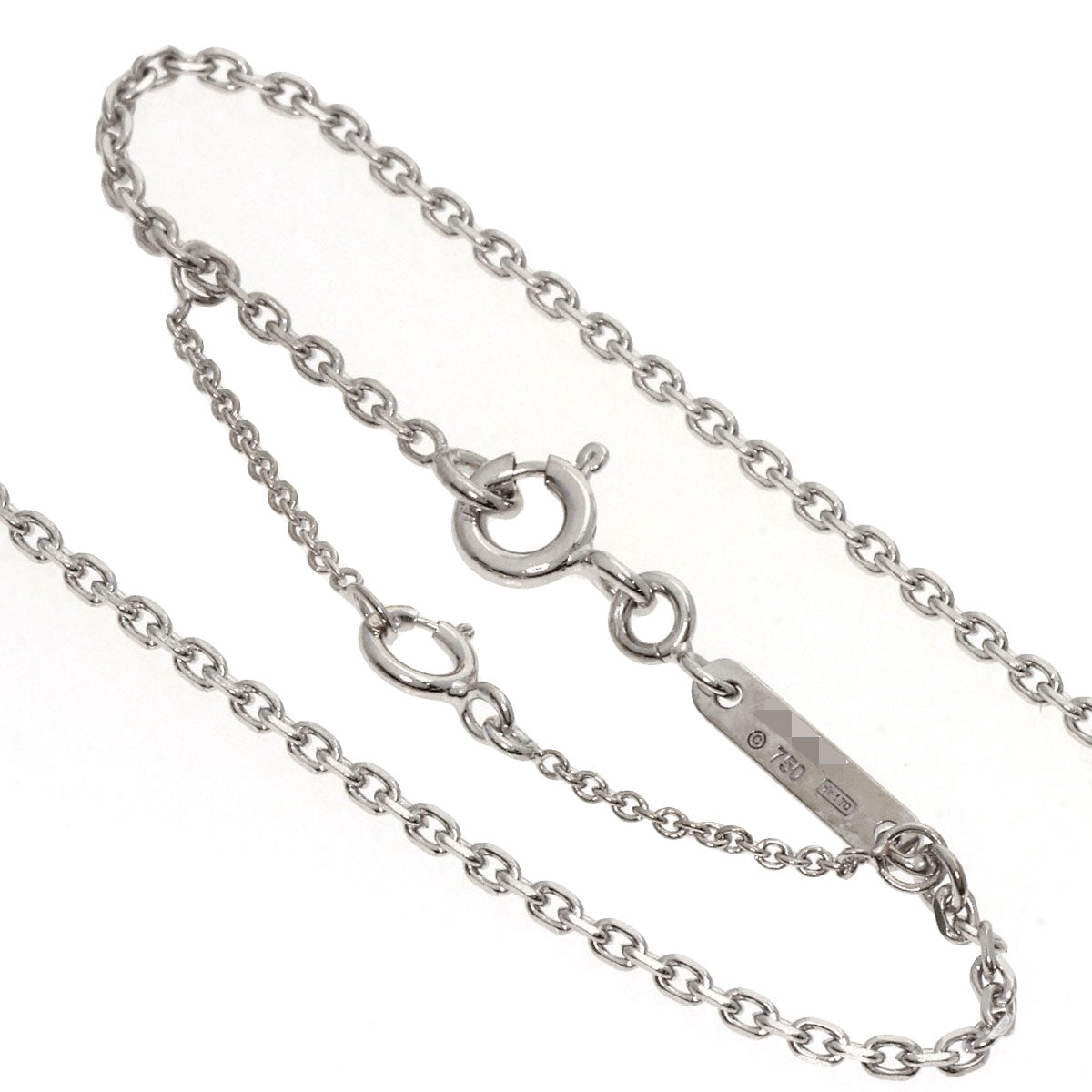 CARTIER C heart Necklace K18 White Gold Ladies [Used]