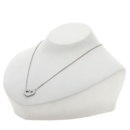 CARTIER C heart Necklace K18 White Gold Ladies [Used]