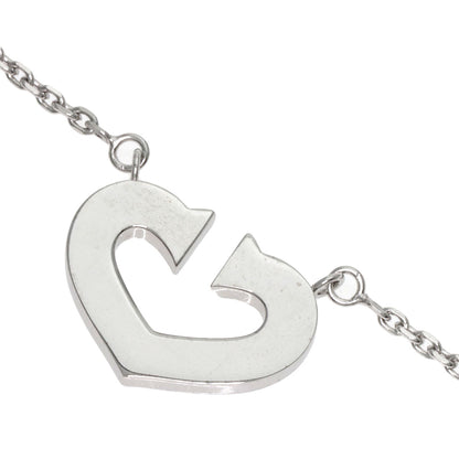 CARTIER C heart Necklace K18 White Gold Ladies [Used]