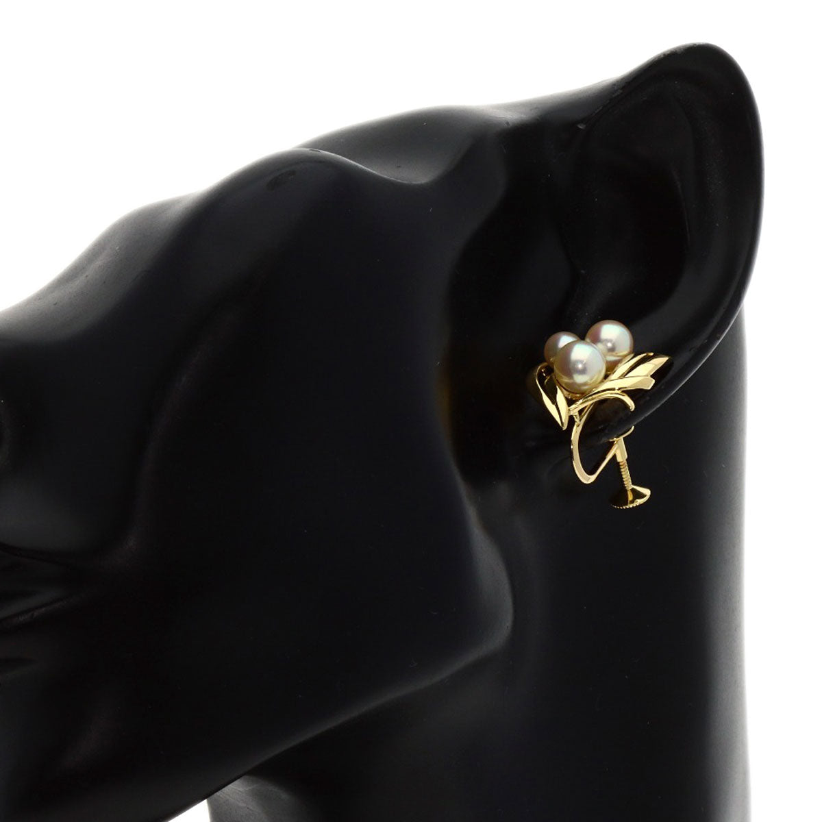 MIKIMOTO Pearl Pearl Earring K18 Yellow Gold Ladies [Used]