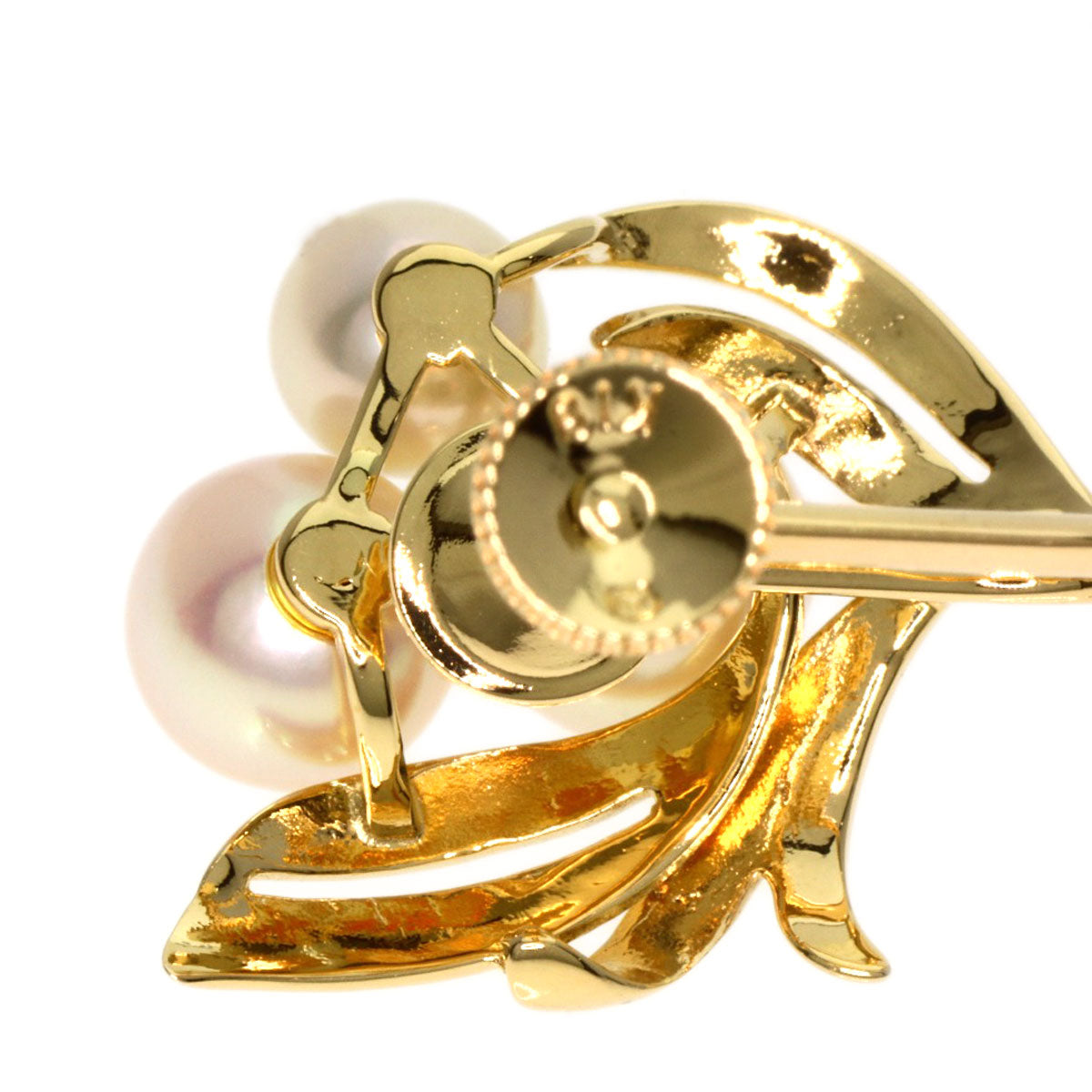 MIKIMOTO Pearl Pearl Earring K18 Yellow Gold Ladies [Used]