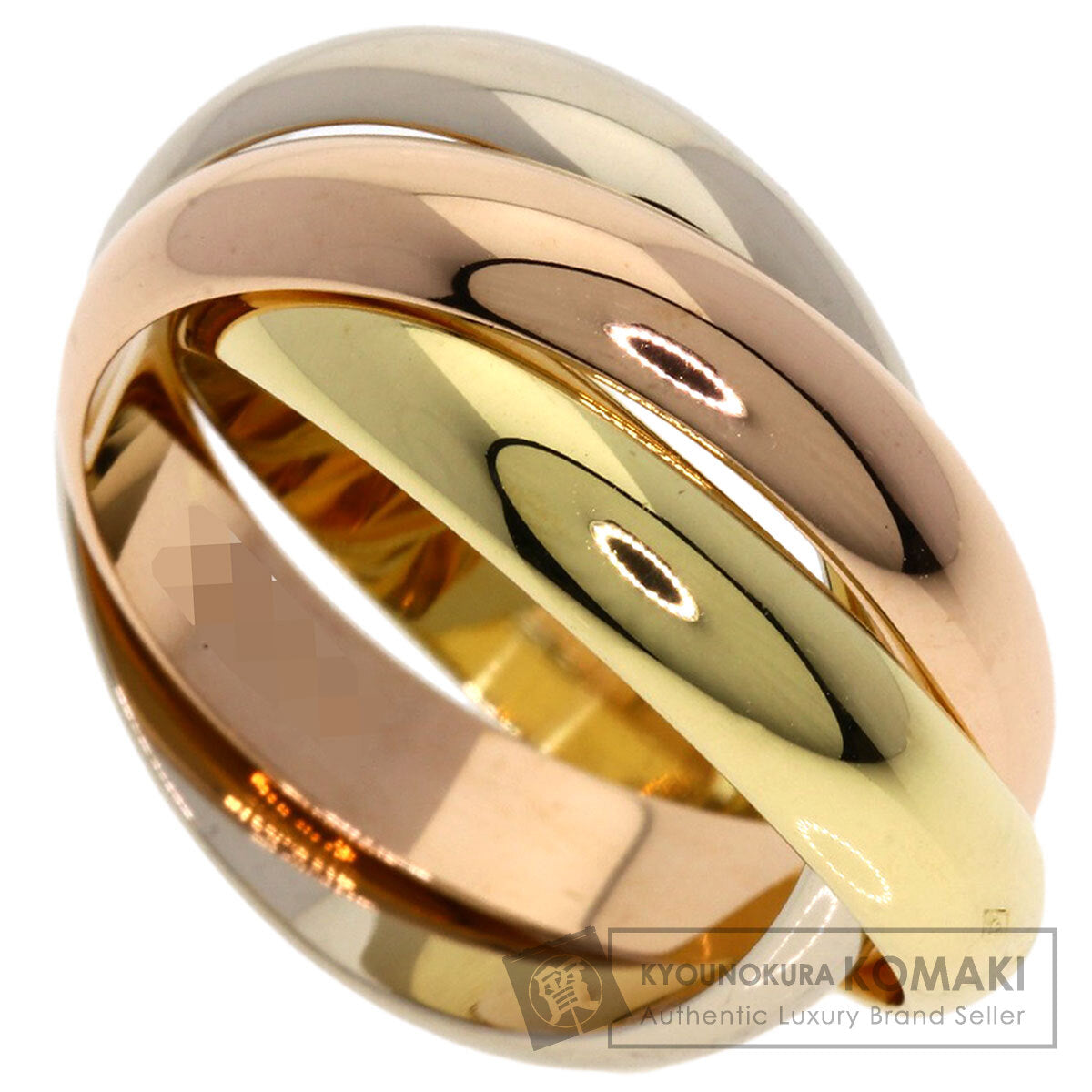 CARTIER Trinity #51 Ring K18 Yellow Gold K18 White GoldLadies [Used]