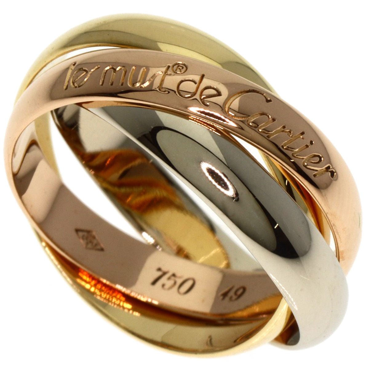 CARTIER Trinity #49 Ring K18 Yellow Gold K18 White GoldLadies [Used]