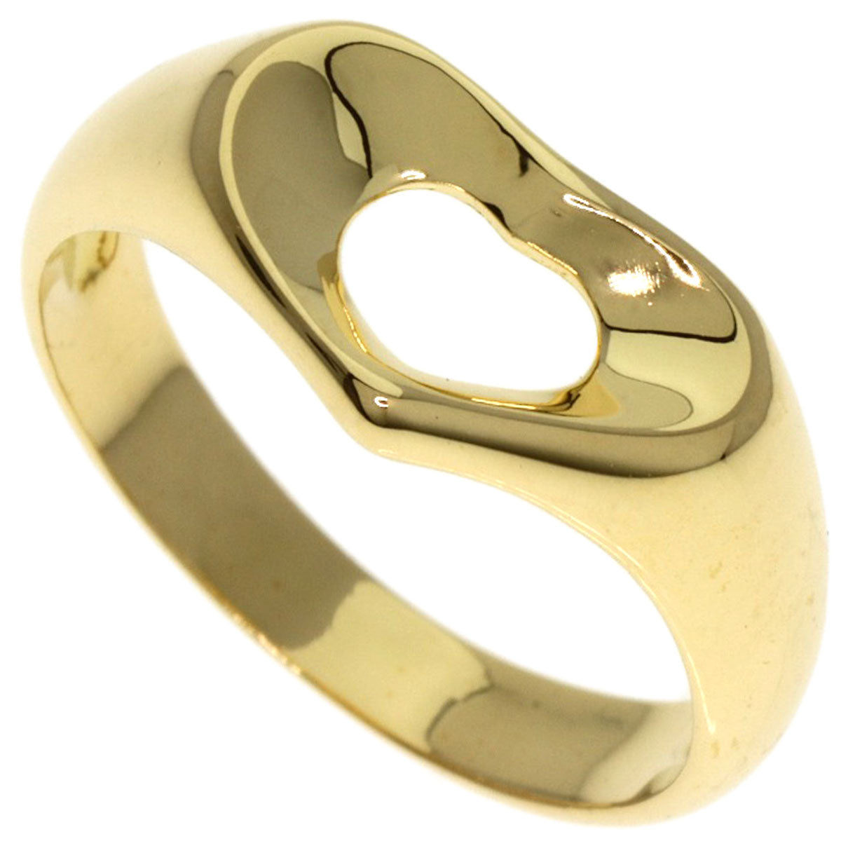 TIFFANY&Co. Open heart Ring K18 Yellow Gold Ladies [Used]