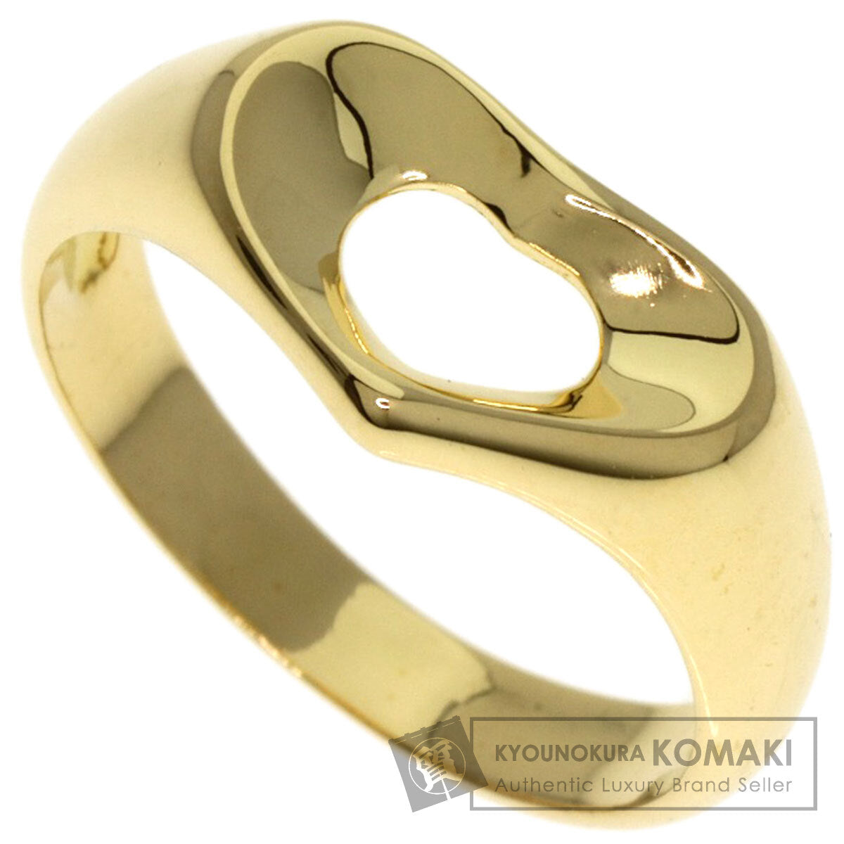 TIFFANY&Co. Open heart Ring K18 Yellow Gold Ladies [Used]