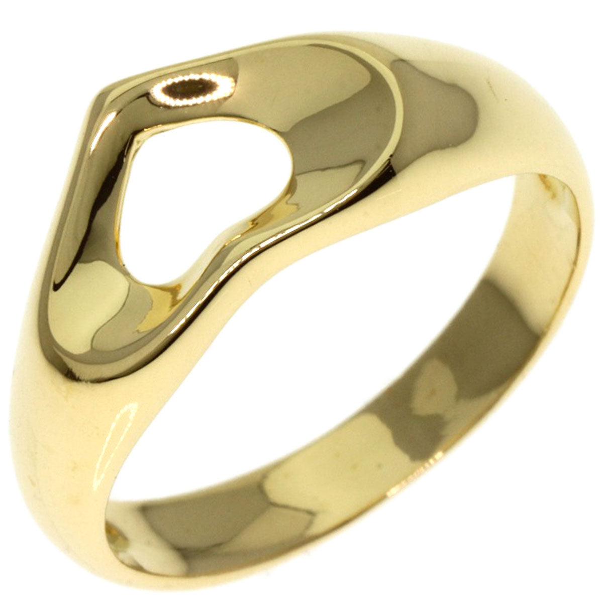 TIFFANY&Co. Open heart Ring K18 Yellow Gold Ladies [Used]