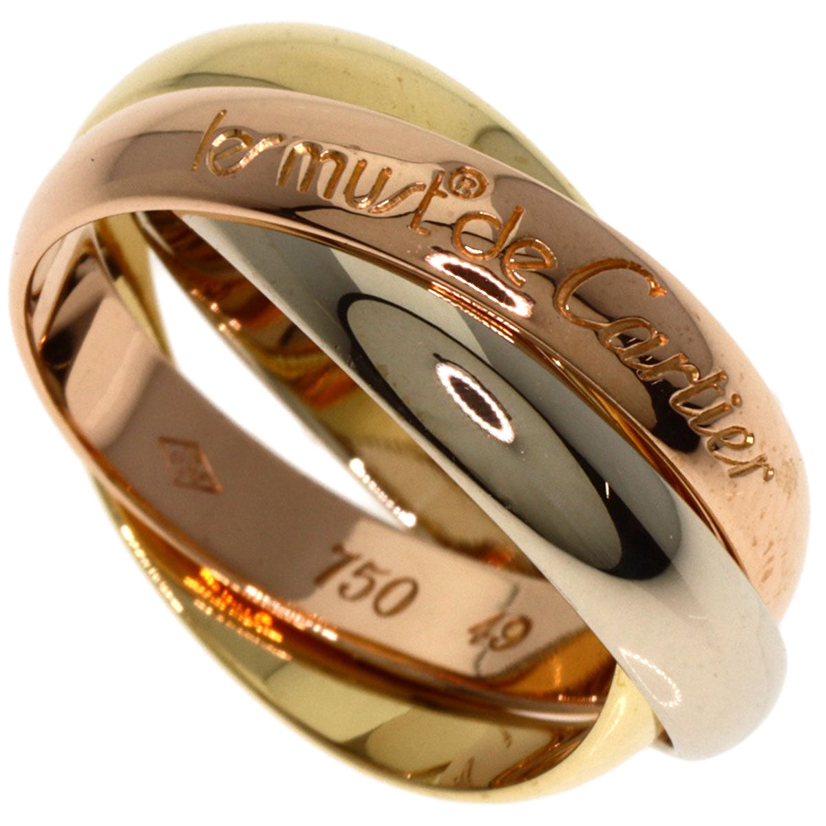 CARTIER Trinity #49 Ring K18 Yellow Gold K18 White GoldLadies [Used]