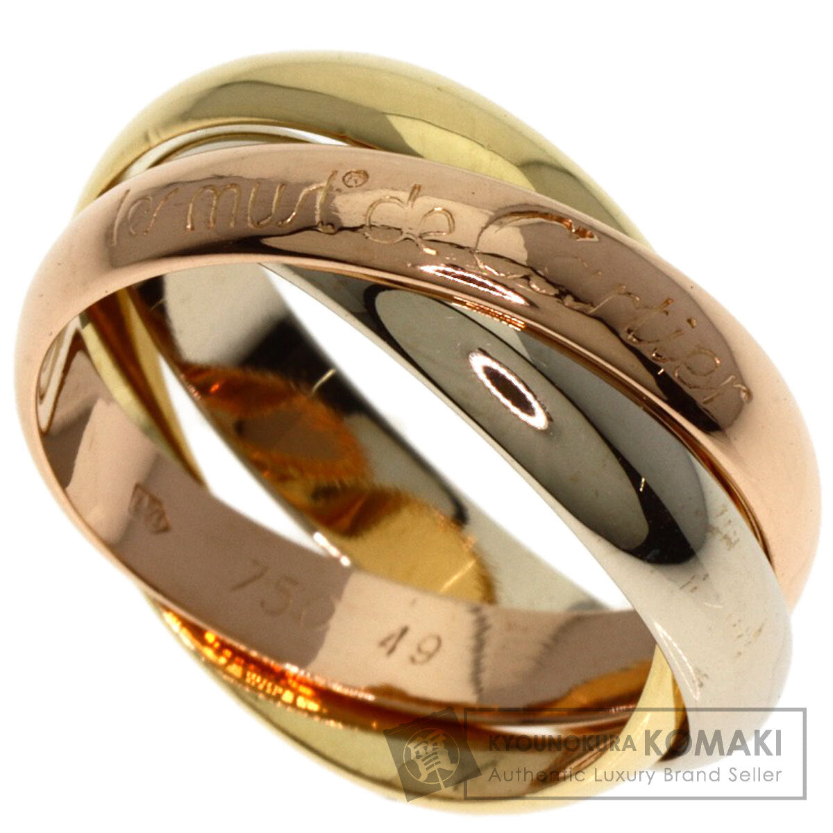 CARTIER Trinity #49 Ring K18 Yellow Gold K18 White GoldLadies [Used]