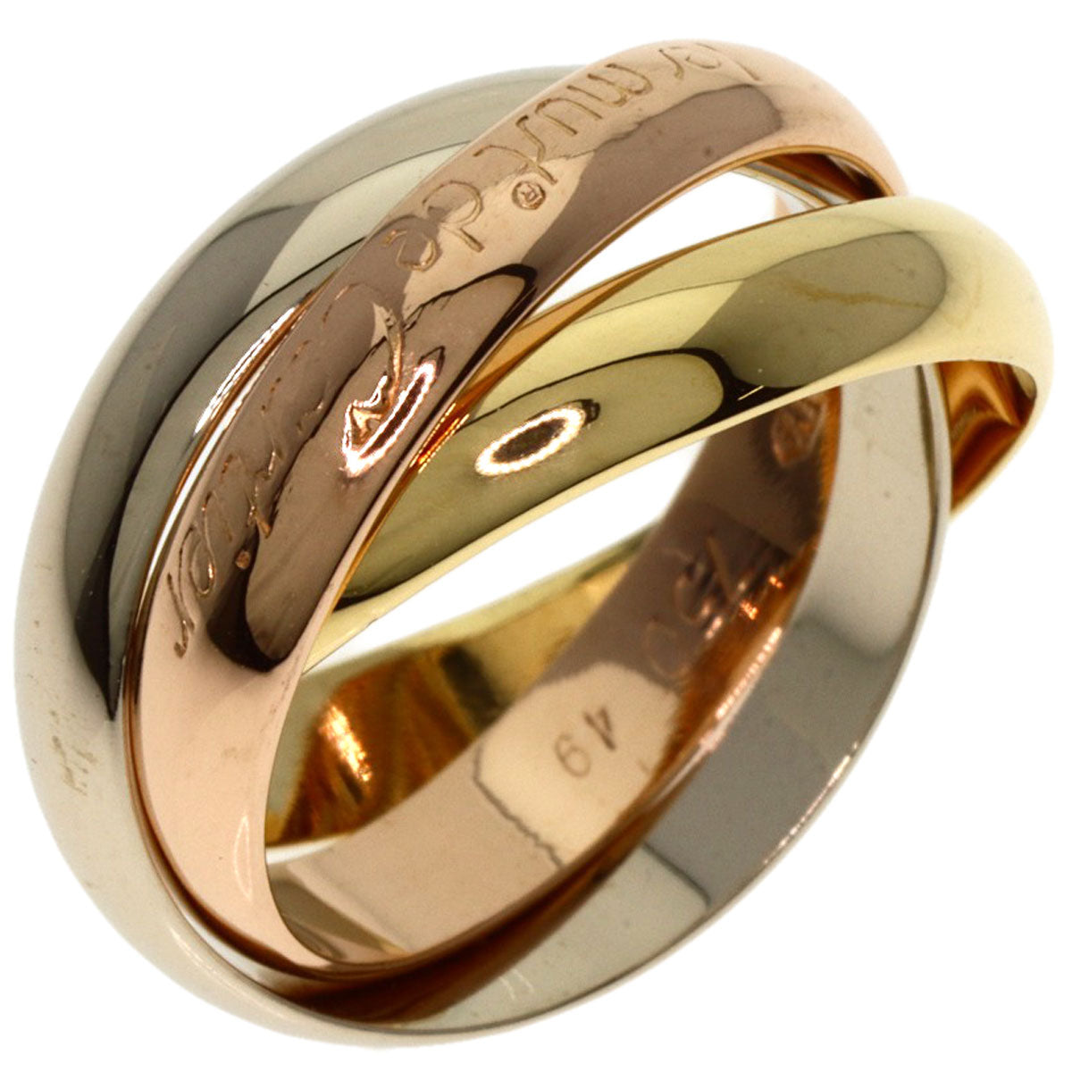 CARTIER Trinity #49 Ring K18 Yellow Gold K18 White GoldLadies [Used]