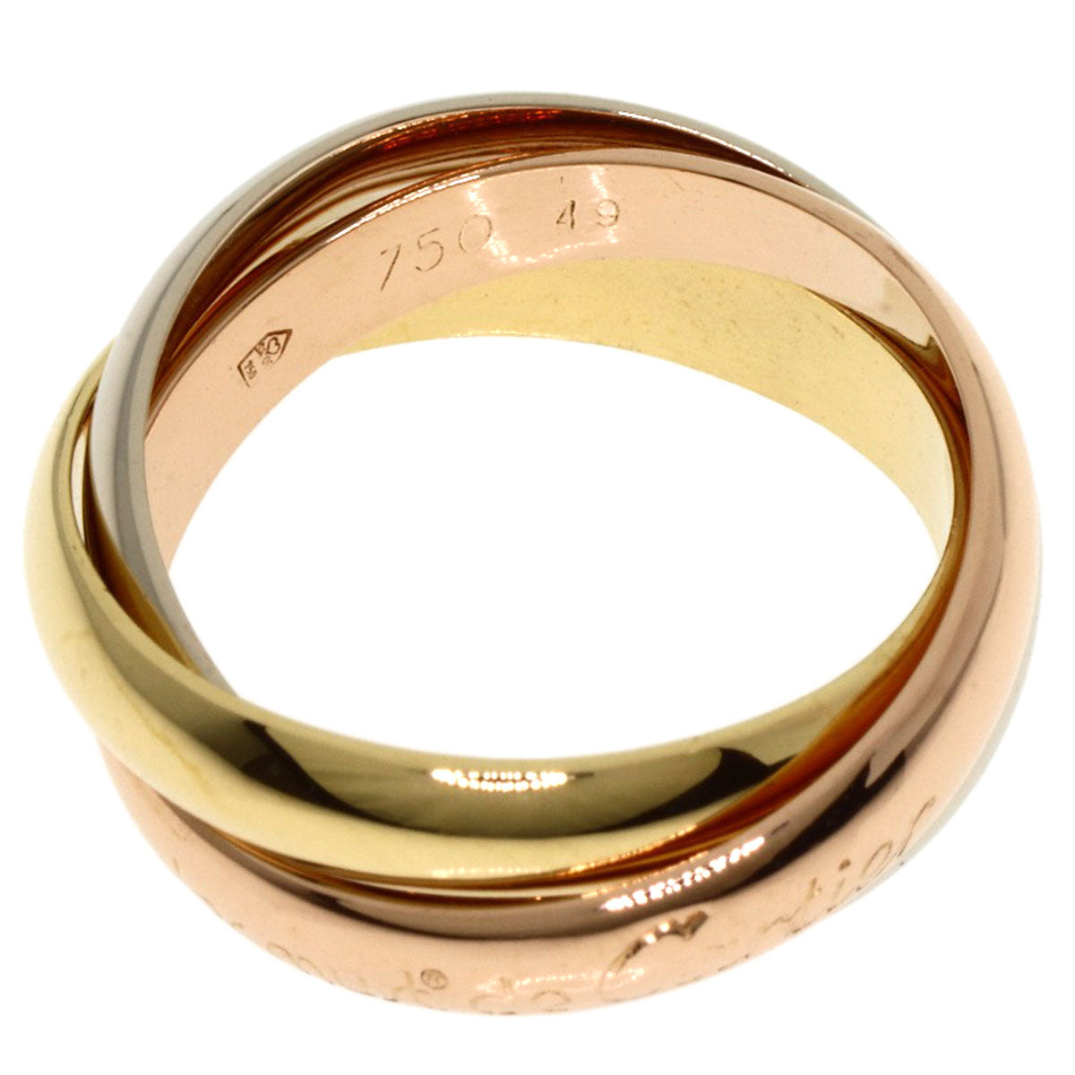 CARTIER Trinity #49 Ring K18 Yellow Gold K18 White GoldLadies [Used]