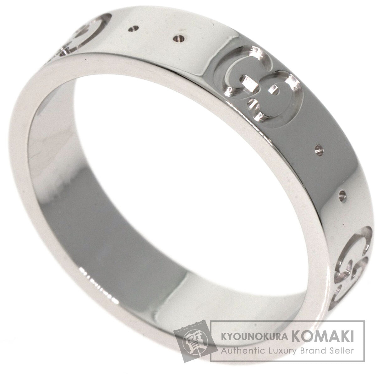 GUCCI Icon # 6 Ring K18 White Gold Ladies [Used]