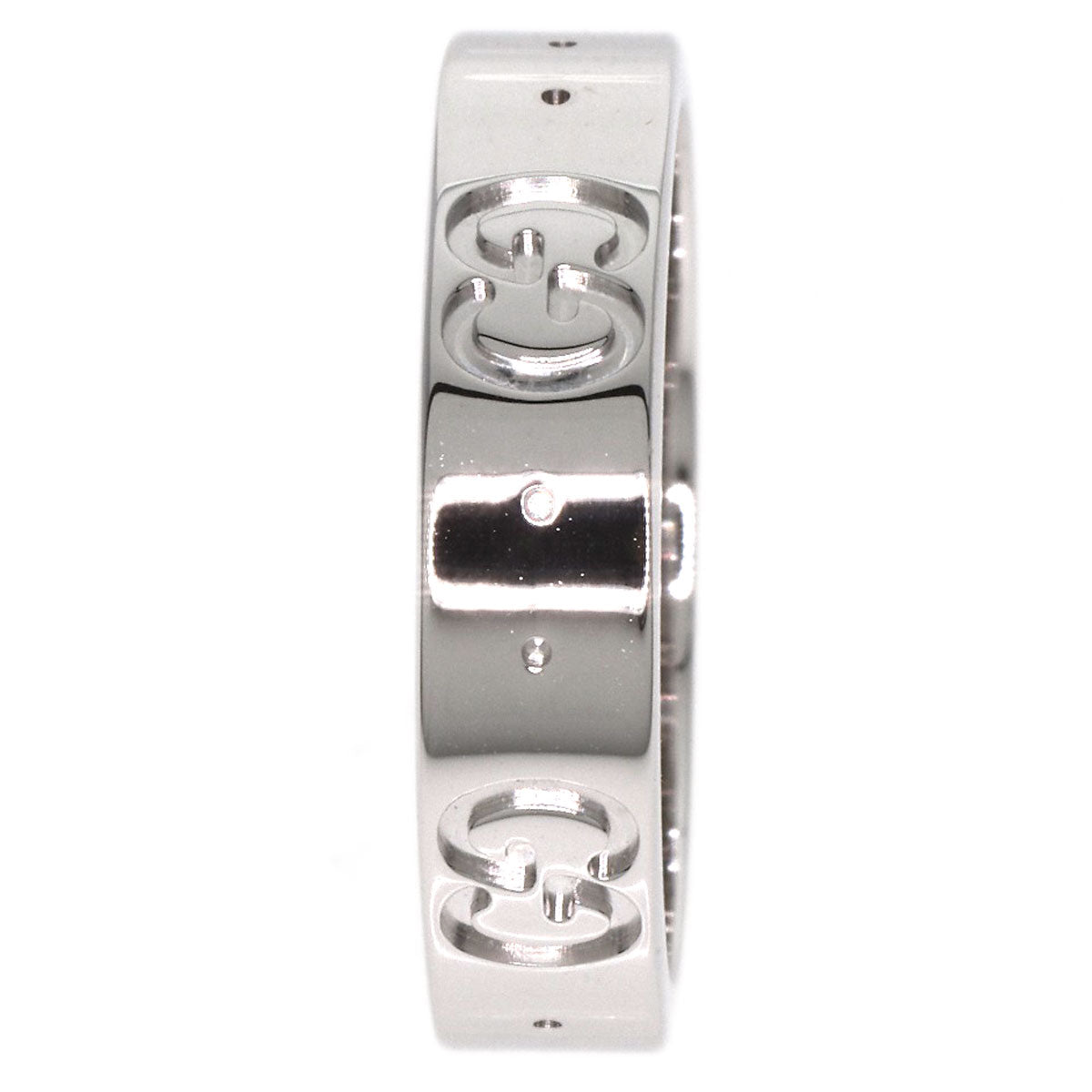 GUCCI Icon # 6 Ring K18 White Gold Ladies [Used]