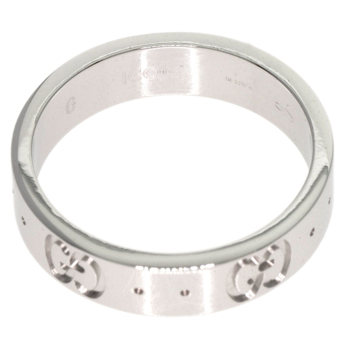 GUCCI Icon # 6 Ring K18 White Gold Ladies [Used]