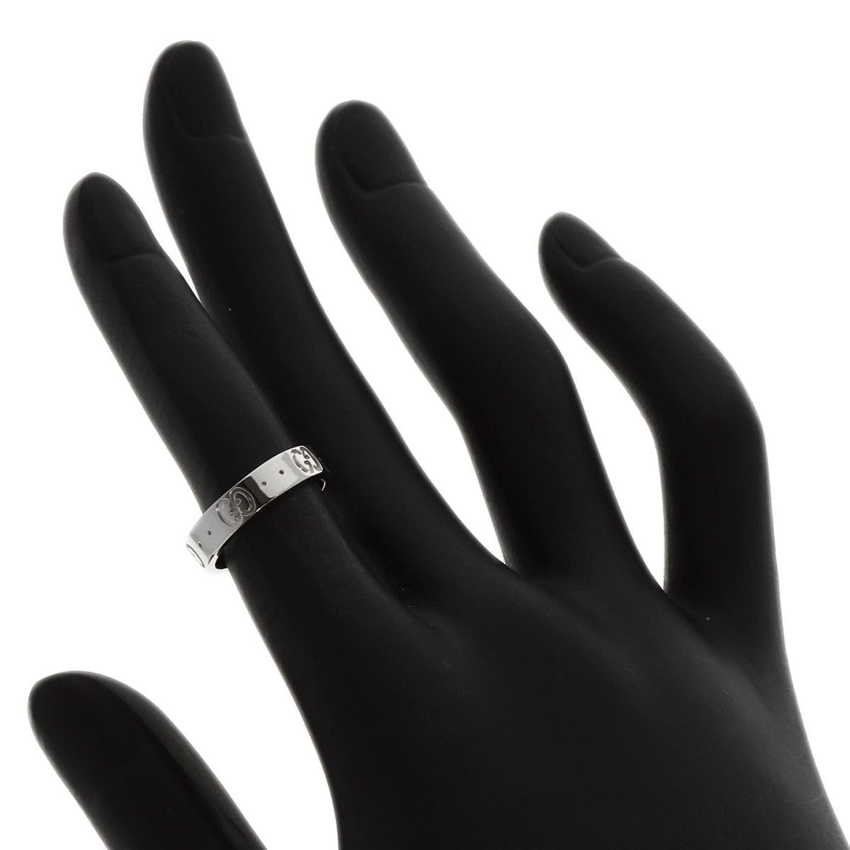 GUCCI Icon # 6 Ring K18 White Gold Ladies [Used]