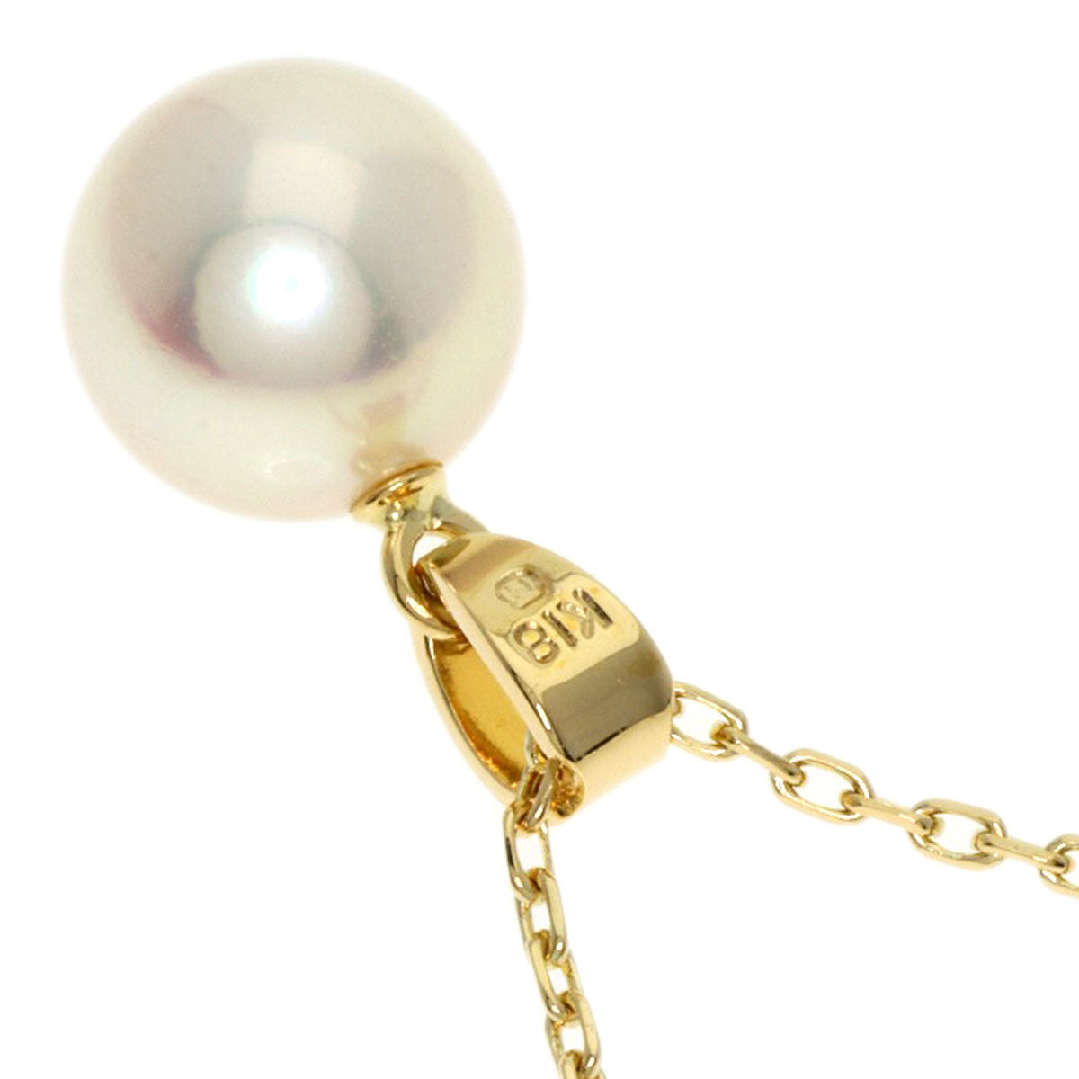 MIKIMOTO Pearl Pearl Necklace K18 Yellow Gold Ladies [Used]