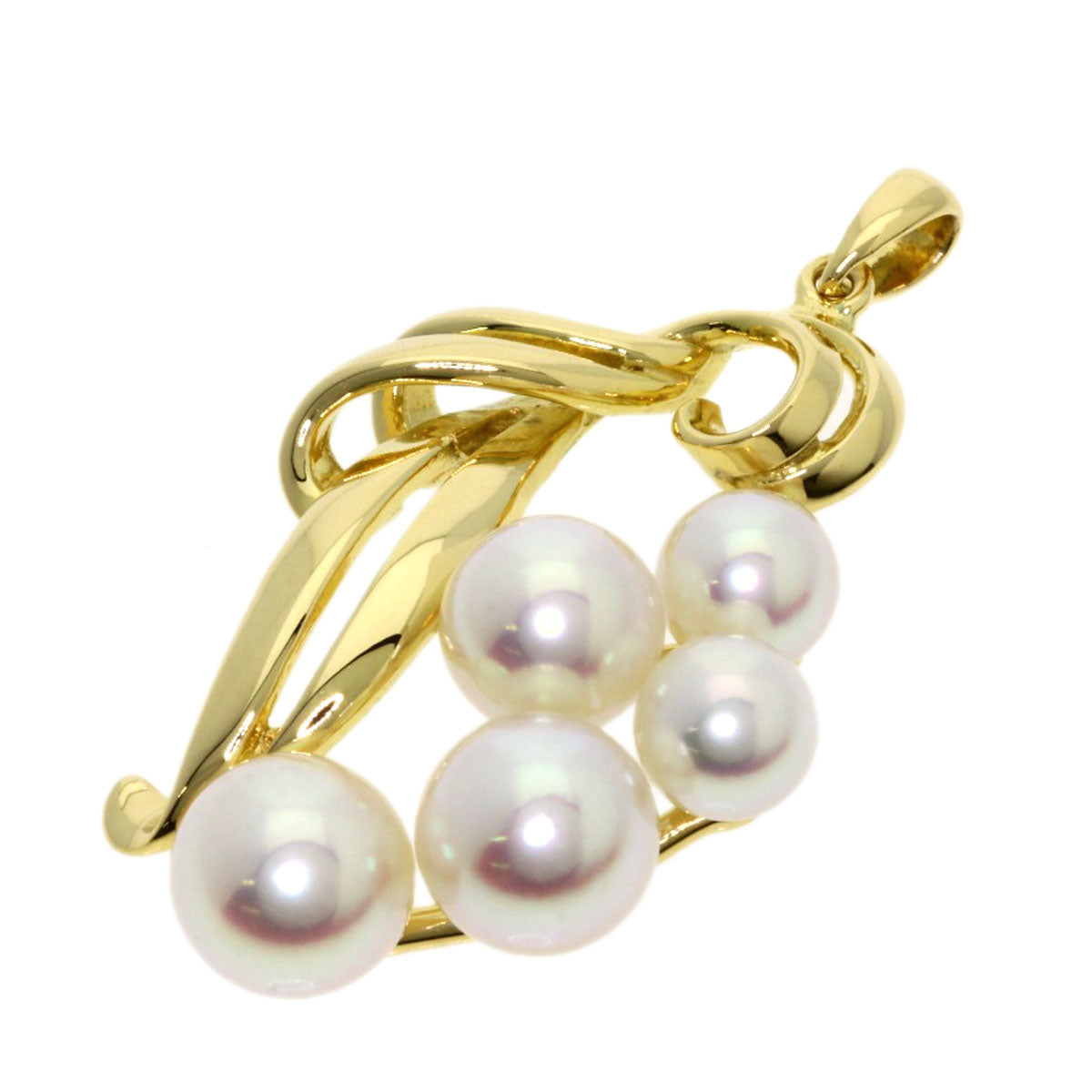 MIKIMOTO Pearl Pearl Pendant top K18 Yellow Gold Ladies [Used]
