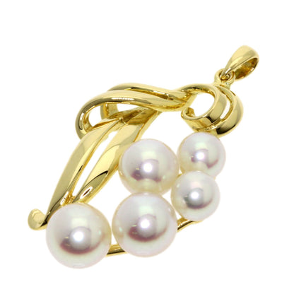 MIKIMOTO Pearl Pearl Pendant top K18 Yellow Gold Ladies [Used]