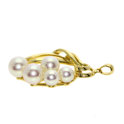 MIKIMOTO Pearl Pearl Pendant top K18 Yellow Gold Ladies [Used]