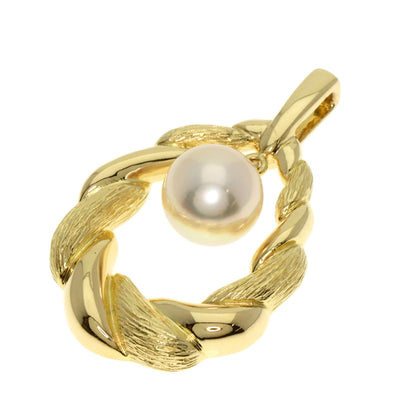 MIKIMOTO Pearl Pearl Pendant top K18 Yellow Gold Ladies [Used]