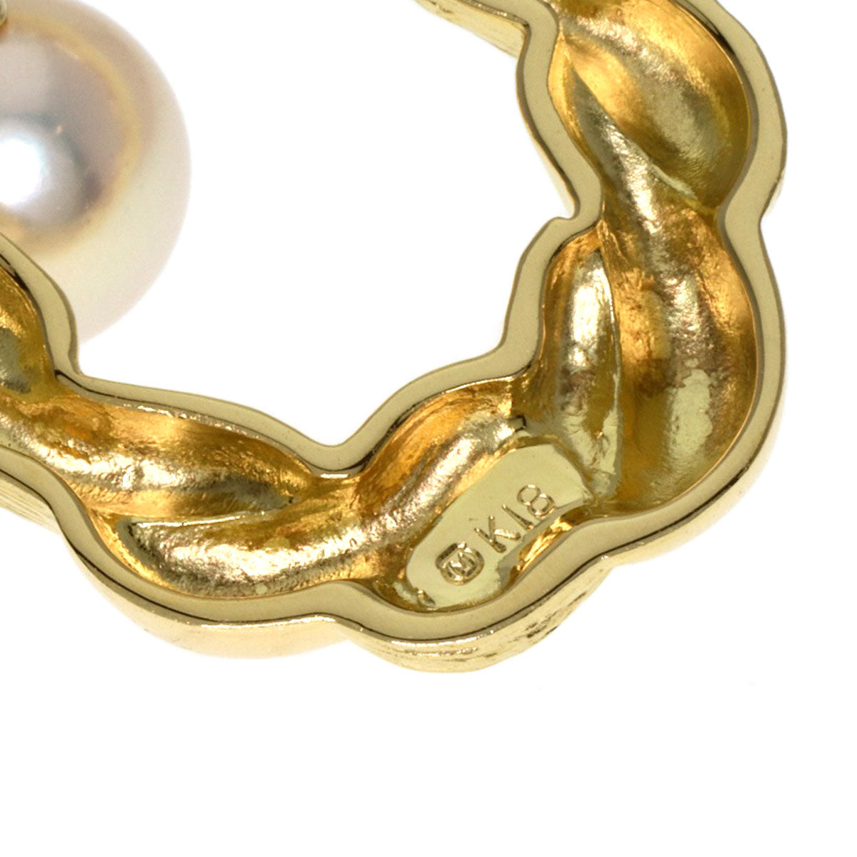MIKIMOTO Pearl Pearl Pendant top K18 Yellow Gold Ladies [Used]