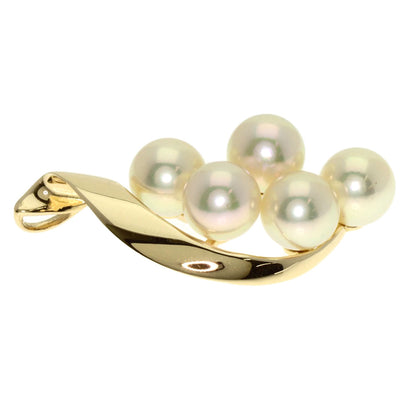 MIKIMOTO Pearl Pearl Pendant top K14 Yellow Gold Ladies [Used]
