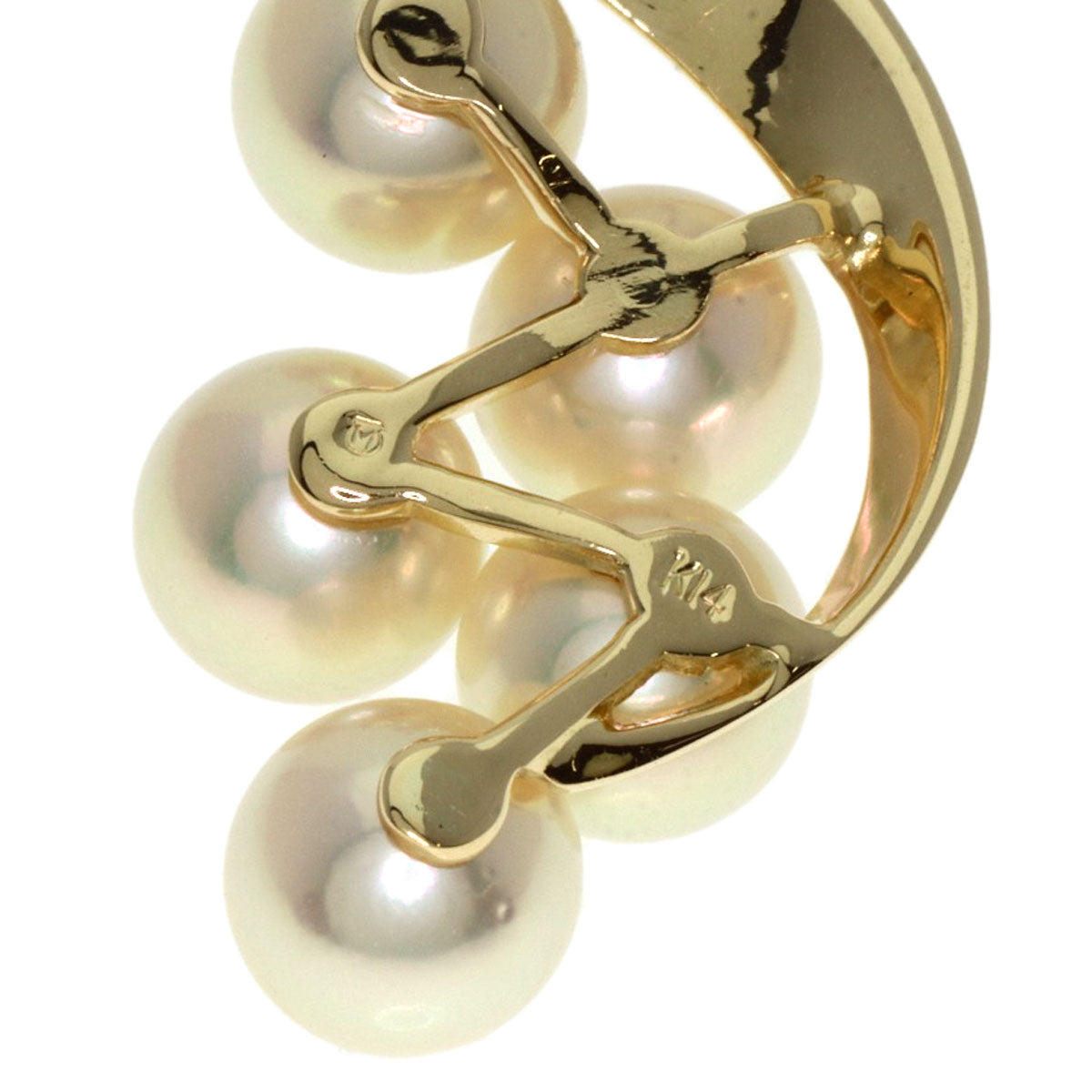 MIKIMOTO Pearl Pearl Pendant top K14 Yellow Gold Ladies [Used]