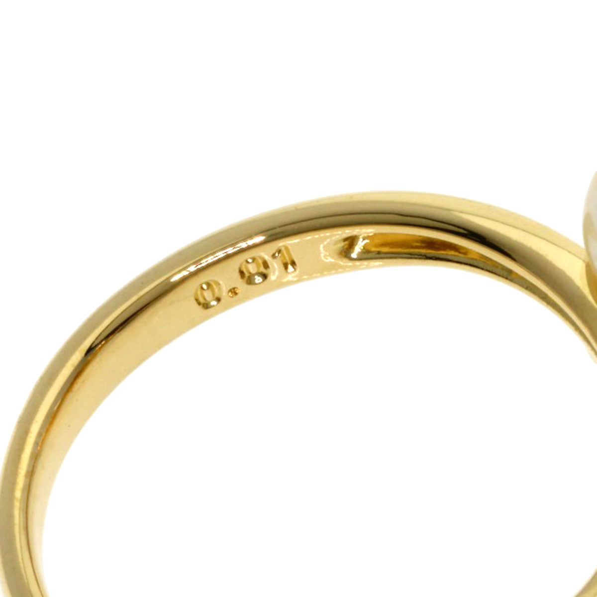 TASAKI Ribbon Pearl Pearl Diamond Ring K18 Yellow Gold Ladies [Used]