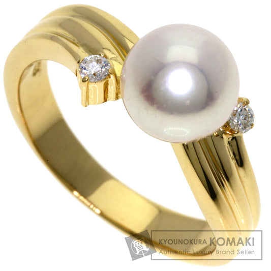 TASAKI Pearl Pearl Diamond Ring K18 Yellow Gold Ladies [Used]