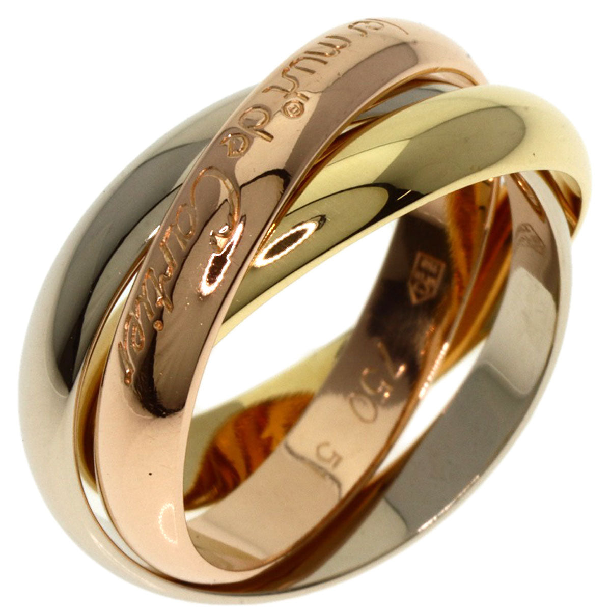 CARTIER Trinity #51 Ring K18 Yellow Gold K18 White GoldLadies [Used]