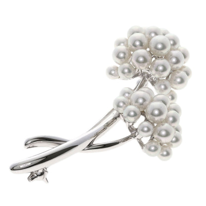 MIKIMOTO Baby pearl Pearl Brooch K18 White Gold Ladies [Used]