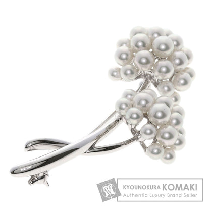 MIKIMOTO Baby pearl Pearl Brooch K18 White Gold Ladies [Used]