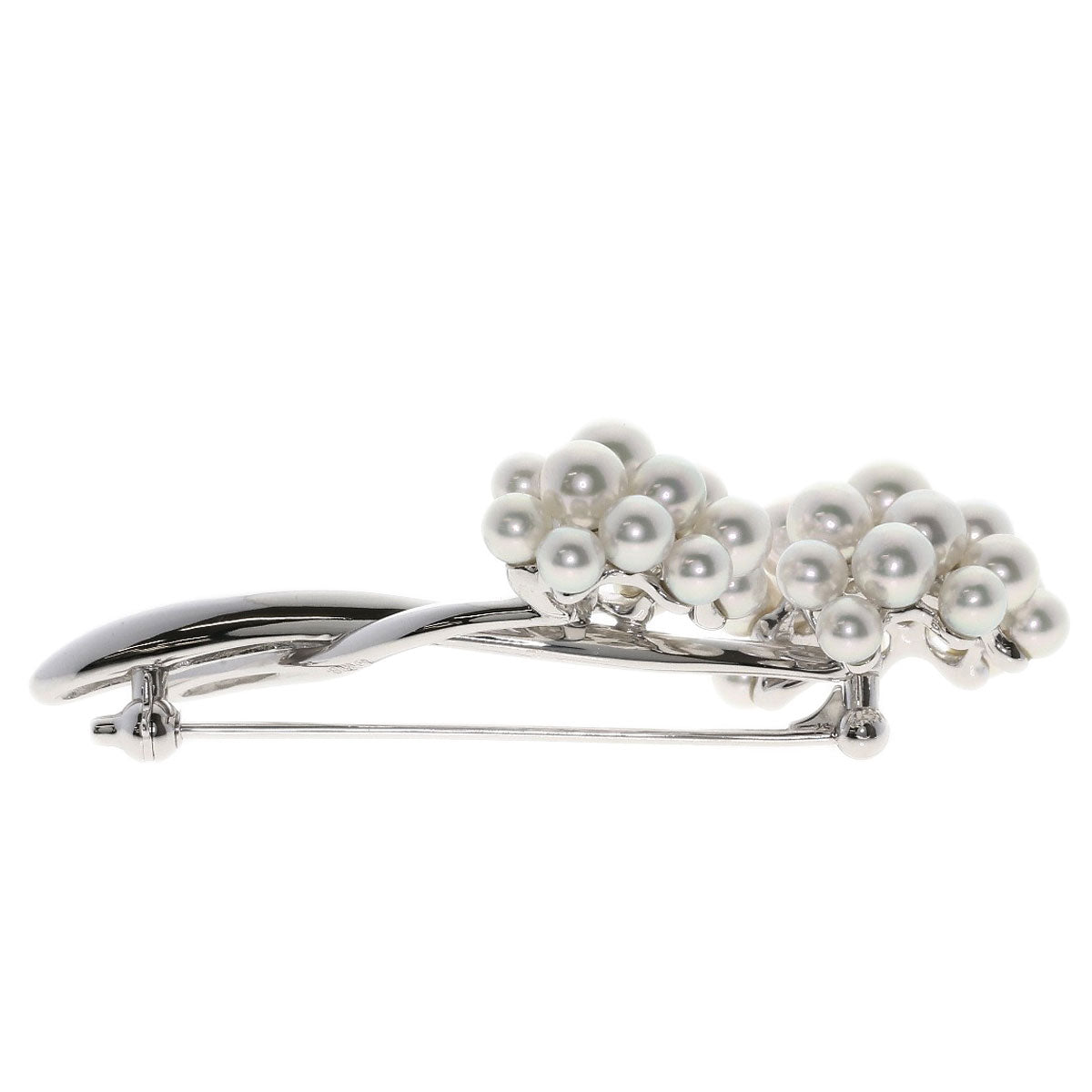 MIKIMOTO Baby pearl Pearl Brooch K18 White Gold Ladies [Used]