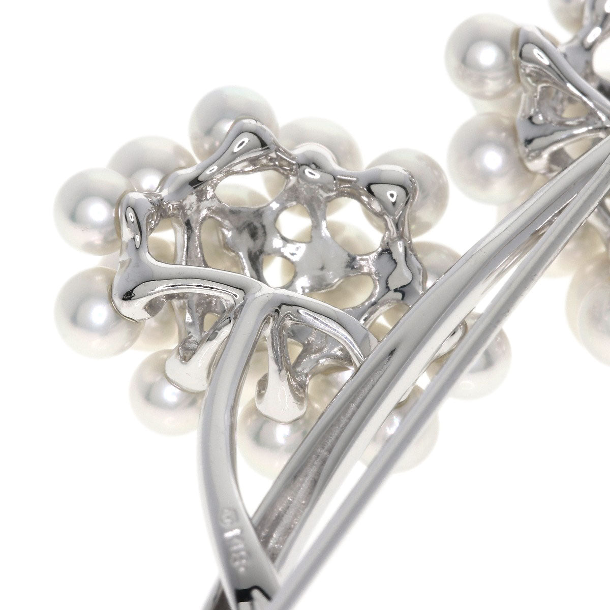 MIKIMOTO Baby pearl Pearl Brooch K18 White Gold Ladies [Used]