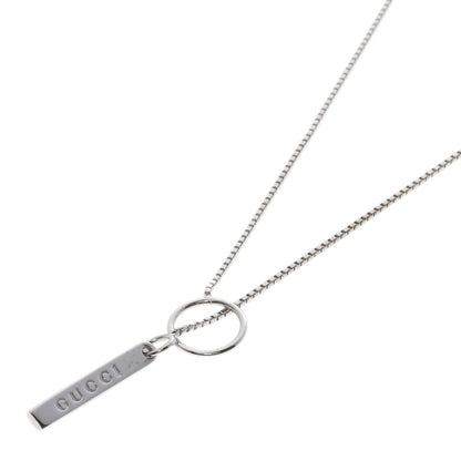 GUCCI lariat Necklace K18 White Gold Ladies [Used]