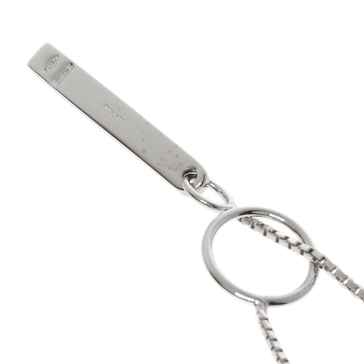 GUCCI lariat Necklace K18 White Gold Ladies [Used]