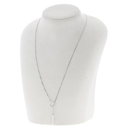 GUCCI lariat Necklace K18 White Gold Ladies [Used]