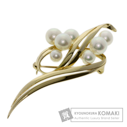 MIKIMOTO Pearl Pearl Brooch K14 Yellow Gold Ladies [Used]