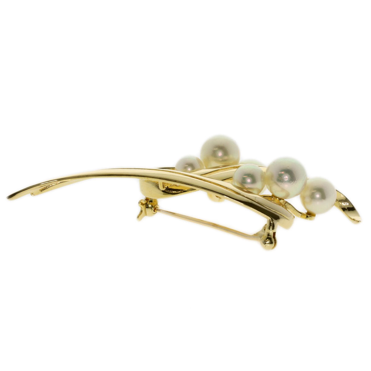 MIKIMOTO Pearl Pearl Brooch K14 Yellow Gold Ladies [Used]