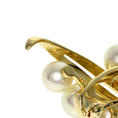 MIKIMOTO Pearl Pearl Brooch K14 Yellow Gold Ladies [Used]