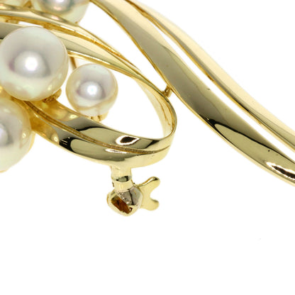 MIKIMOTO Pearl Pearl Brooch K14 Yellow Gold Ladies [Used]