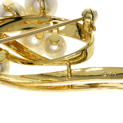 MIKIMOTO Pearl Pearl Brooch K14 Yellow Gold Ladies [Used]